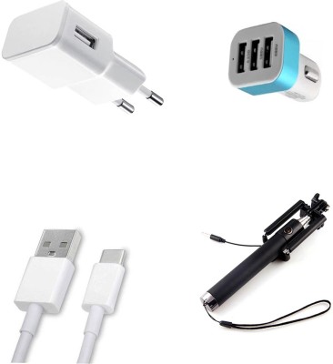 DAKRON Wall Charger Accessory Combo for LeEco Le 2(White)