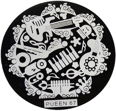 

Pueen Nail Art Stamping Plate Template 67(Silver)