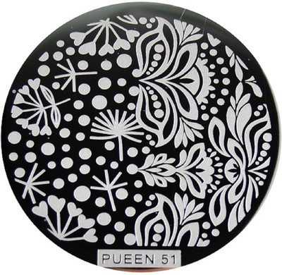 

Pueen Nail Art Stamping Plate Template 51(Silver)