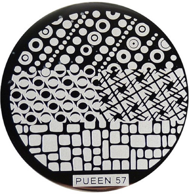 

Pueen Nail Art Stamping Plate Template 57(Silver)