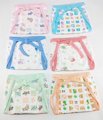 

Aayat Kids Comfort Skin Friendly New Born  Size Multi-Colourful Printed Hosiery Cotton Cushion Paded Single Trap S5, Multicolor