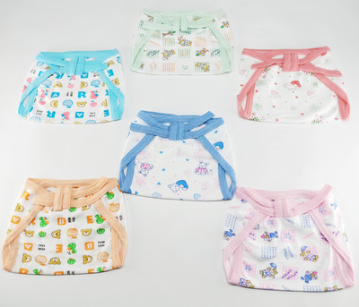 

Aayat Kids Skin Friendly New Born Small Size Multi-Colourful Printed Hosiery Cotton Double Trap S2 - S(6 Pieces)