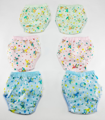 

Aayat Kids Comfort Skin Friendly New Born  Size Multi-Colourful Printed Absorable Plastic Pants Inside Towel Reversible Trap S4, Multicolor