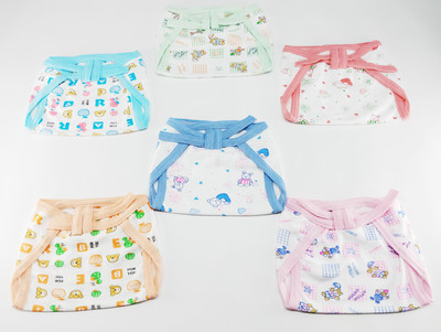 

Aayat Kids Skin Friendly New Born Small Size Multi-Colourful Printed Hosiery Cotton Double Trap S1 - S(6 Pieces)
