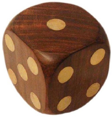 

Desi Karigar Paper Weight Dice Model New Set of 2 Home Office Decor Handicraft Gift Wooden Paper Weights with Glossy(Set Of 2, Brown)