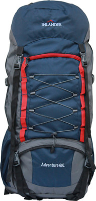 

Inlander 6001 Navy Blue Hiking Trekking Travel Backpack Rucksack - 60 L(Blue, Grey)