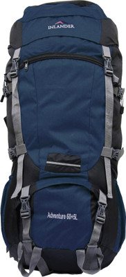 

Inlander 6501 Navy Blue Hiking Trekking Travel Backpack Rucksack - 65 L(Blue, Grey)