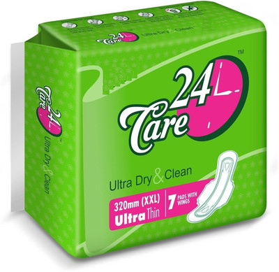 

24Care Ultra Dry & Clean Sanitary Pad(Pack of 7)