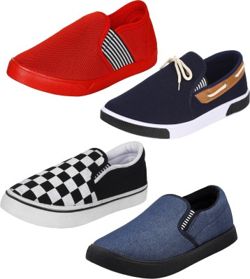 

Camfoot Combo-(4)-782-417-775-761 Slip On Sneakers For Men(Multicolor