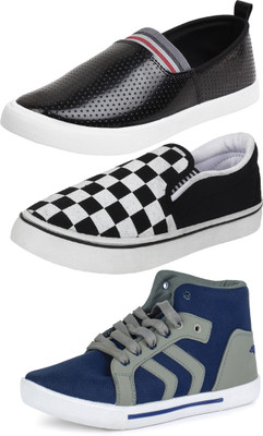 

Shoefly Combo-(3)-700-775-114 Slip On Sneakers For Men(Multicolor