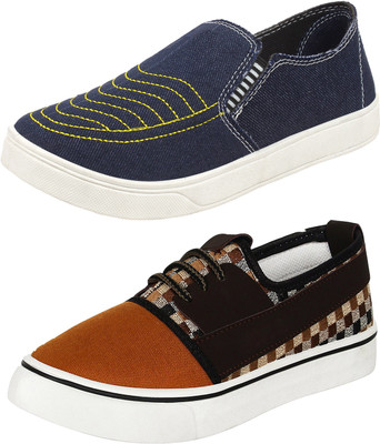 

CAMFOOT Combo-(2)-721-784 Loafers For Men(Multicolor