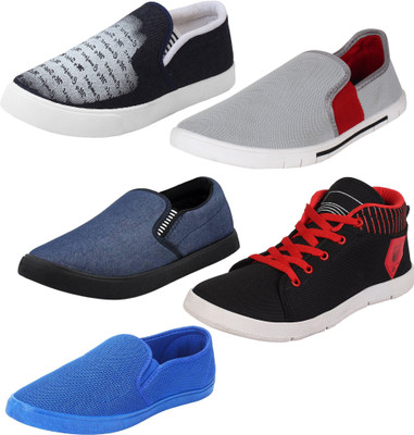 

Shoefly Combo-(5)-720-384-761-727-780 Slip On Sneakers For Men(Multicolor