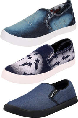 

Shoefly Combo-(3)-361-689-761 Slip On Sneakers For Men(Multicolor