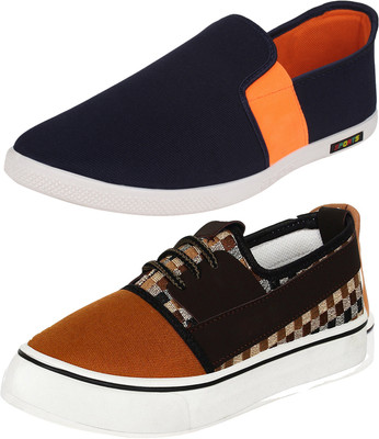 

CAMFOOT Combo-(2)-383-784 Loafers For Men(Multicolor