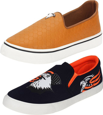 CAMFOOT Combo-(2)-772-472 Loafers For Men(Multicolor)