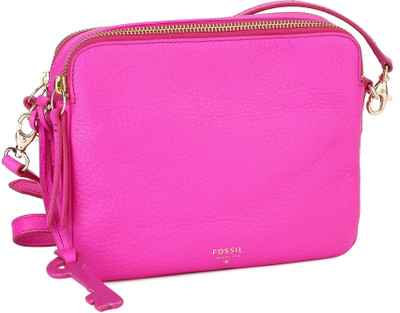 

Fossil Women Pink Leatherette Satchel