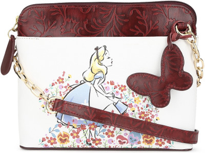 

Holii Women White, Maroon Genuine Leather Sling Bag, Maroon;white
