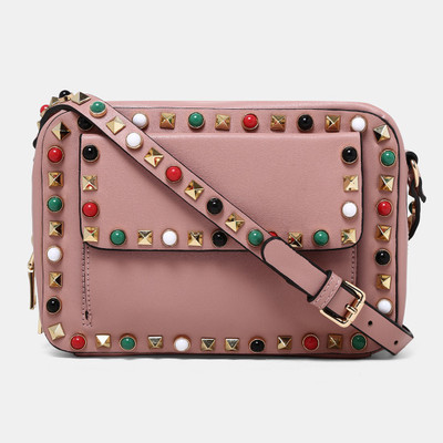 

Cara Mia Women Casual Pink PU Sling Bag