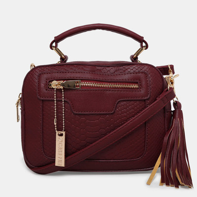 

Cara Mia Women Maroon PU Sling Bag