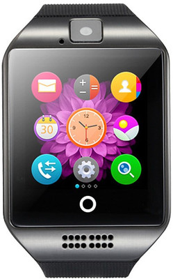 

JM JM New Q18 BlackColour Smart Watche With Sim/SD Card Support Smartwatch(Black Strap Regular)