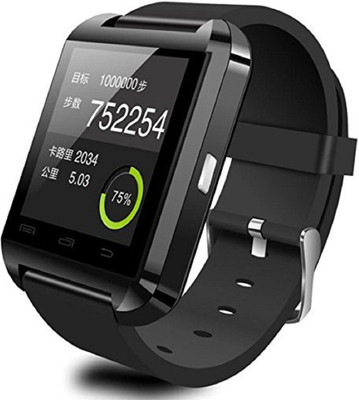 

KUKSHYA U8 Smart Watch Smartwatch(Black Strap Regular)
