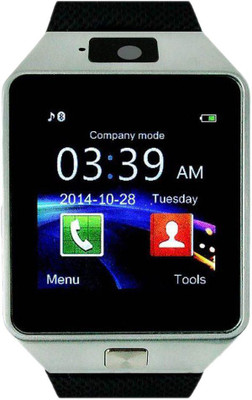 

JM JM New DZ09 Silver Colour Smart Watche With Sim/Sd Card Support Smartwatch(Black Strap Regular)