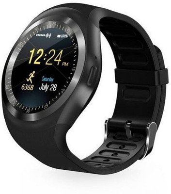 

MOBILE FIT All Android SmartPhone Compatible Smartwatch(Y1 Black) black Smartwatch (Black Strap Regular) Smartwatch(Black Strap FREE SIZE)