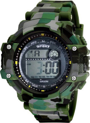 

Ismart Ismart Green Army Led Digital Mens & Boys Watch(Ismart00025) Transperent Smartwatch(Green Strap All)