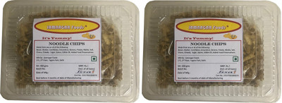 

Jamnagar Foods NOODLE CHIPS 800 GM 2 PACKS OF 400 GM EACH(800 g, Pack of 2)