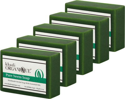 

Khadi Organique Pure Neem Soap(625 g, Pack of 5)