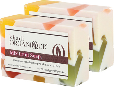 

Khadi Organique Mix Fruit Soap(250 g, Pack of 2)