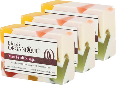 

Khadi Organique Mix Fruit Soap(375 g, Pack of 3)