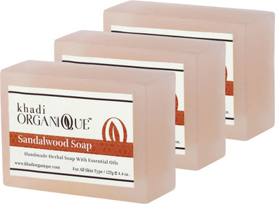 

Khadi Organique Sandalwood Soap(375 g, Pack of 3)