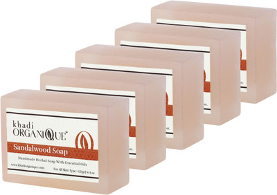

Khadi Organique Sandalwood Soap(625 g, Pack of 5)