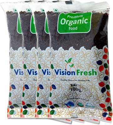 

Vision Fresh Organic Rai - 400 grams - Pack of 4 (100 Gram Each)(4 x 100 g)