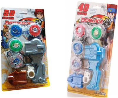 

P17 collection Beyblade Set with Handle Launcher Metal Fighters ( 2 pcs) (Multicolor)(Multicolor)