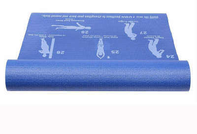

House of Quirk 6mm Yoga And Exercise Mat 28 Position Mat Guide Non Slip Exercise Pilates & Yoga Mat Blue 6 mm Yoga Mat