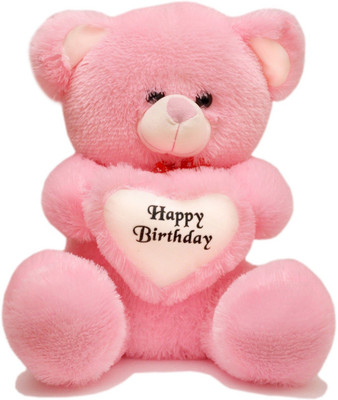 

Babique Teddy Bear With Birthday Heart Stuffed Soft Toys Plush Toy Kids/Boys/Girls Gift - 50 cm(pink)