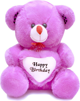 

Babique Teddy Bear With Birthday Heart Stuffed Soft Toys Plush Toy Kids/Boys/Girls Gift - 50 cm(Purple)