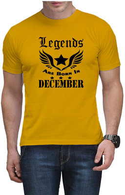 Rexel Spelax Printed Men Round Neck Yellow T-Shirt