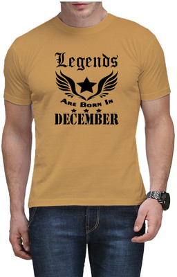 Rexel Spelax Printed Men Round Neck Brown T-Shirt