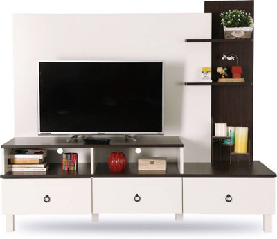 

Nilkamal Macario Engineered Wood TV Entertainment Unit(Finish Color - White, Walnut)