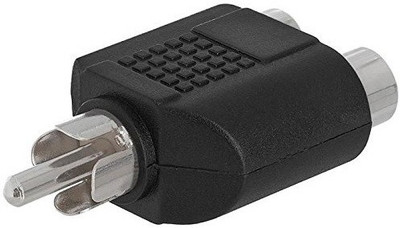 

TECHON TV-out Cable 1 RCA Male Plug to 2x RCA Female Jack Splitter Adapter(Black, For Home Theater)