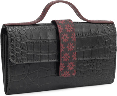 

Holii Women Casual Black, Maroon Genuine Leather Wallet(12 Card Slots)