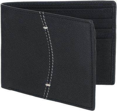 

Winstar Men Black Genuine Leather Wallet(8 Card Slots)