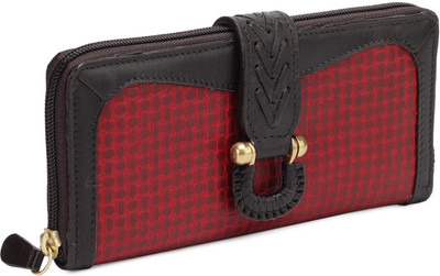 

Hidesign Women Casual, Formal Red, Black Genuine Leather Wallet(8 Card Slots), Red brown
