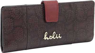 

Holii Women Casual Brown Genuine Leather Wallet(13 Card Slots)