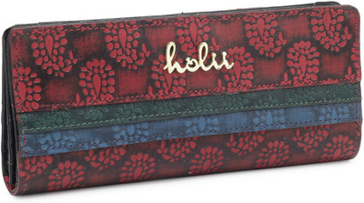 

Holii Women Casual Red Genuine Leather Wallet(13 Card Slots)