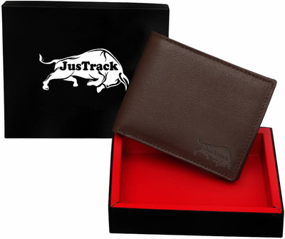 

JusTrack Men Brown Genuine Leather Wallet(7 Card Slots)