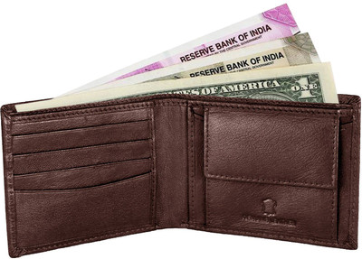 

Justrack Men Brown Genuine Leather Wallet(3 Card Slots)